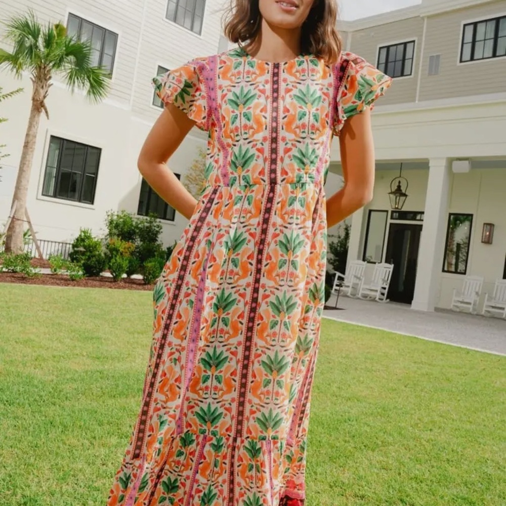 Briton Court new Floral Multicolor Maxi Dress